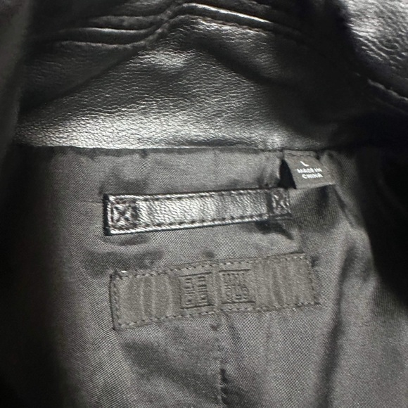 Men’s Leather Jacket Uniqlo Faux 

Slim Fit Large - Picture 2 of 4